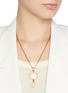 Figure View - Click To Enlarge - GOOSSENS - Collier Stones Pendentif Court Crystal Gold Plated Necklace