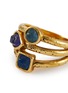 Detail View - Click To Enlarge - GOOSSENS - Bague Accum Mini Cabochons Gold Pleated Ring