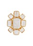 Main View - Click To Enlarge - GOOSSENS - Stones Crystal Gold Pleated Brooch