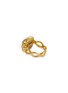 Detail View - Click To Enlarge - GOOSSENS - Bague Carree Cabochons Gold Pleated Ring