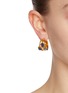 Figure View - Click To Enlarge - GOOSSENS - Bo Pin Mini Cabochons Hoop Gold Pleated Earrings