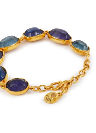 Detail View - Click To Enlarge - GOOSSENS - Souple Cabochons Gold Pleated Bracelet