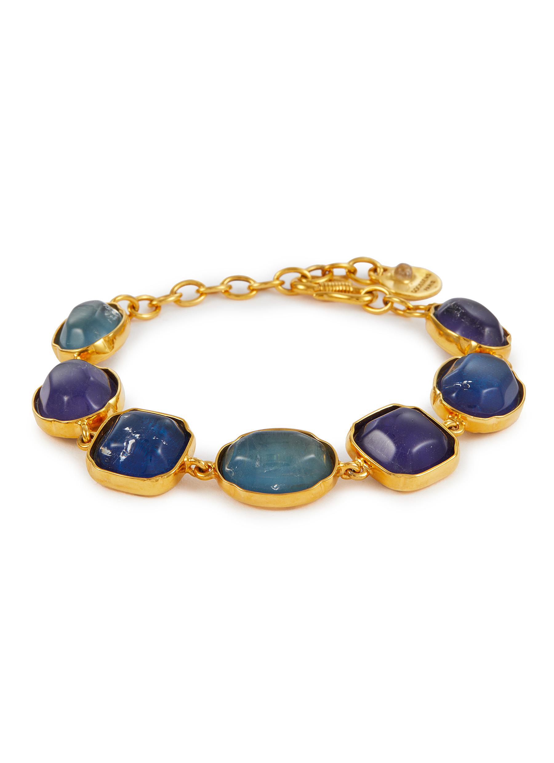 GOOSSENS | Souple Cabochons Gold Pleated Bracelet | Women | Lane 