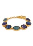 Main View - Click To Enlarge - GOOSSENS - Souple Cabochons Gold Pleated Bracelet