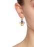 Figure View - Click To Enlarge - GOOSSENS - Bo Pin Mini Trefle Email Gold Pleated Earrings