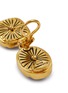 Detail View - Click To Enlarge - GOOSSENS - Bo Clip 2Cab Cabochons Gold Pleated Earrings