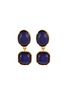 Main View - Click To Enlarge - GOOSSENS - Bo Clip 2Cab Cabochons Gold Pleated Earrings