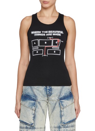 Main View - Click To Enlarge - BONBOM - Map Sleeveless Tank Top