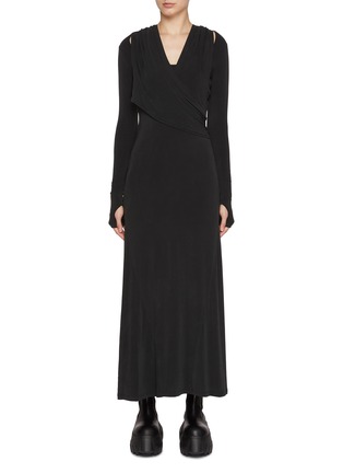 Main View - Click To Enlarge - HYEIN SEO - Hooded Long Dress