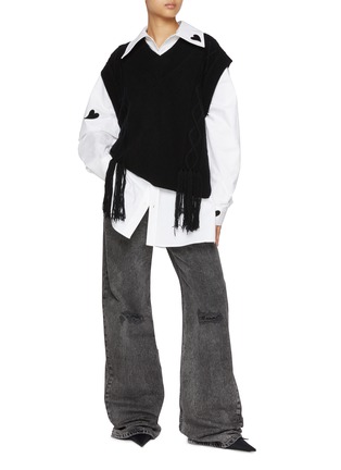 Figure View - Click To Enlarge - KIMHĒKIM - Fringed Knit Vest