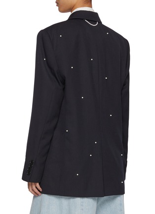 Back View - Click To Enlarge - KIMHĒKIM - Faux Pearl Embellished Oversized Single Breasted Blazer