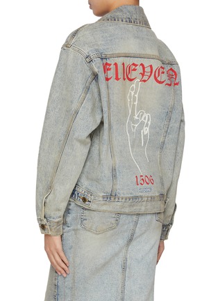 Back View - Click To Enlarge - WE11DONE - Light Wash Denim Jacket