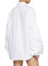 Back View - Click To Enlarge - WE11DONE - Twisted Sleeve Oversized Cotton Shirt