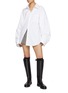 Figure View - Click To Enlarge - WE11DONE - Twisted Sleeve Oversized Cotton Shirt