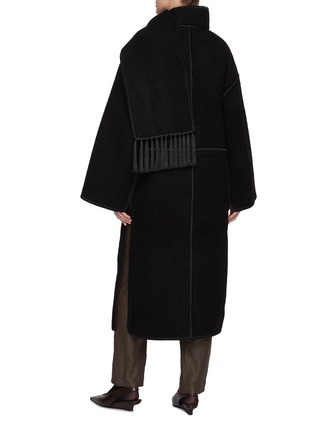 Back View - Click To Enlarge - TOTEME - Embroidered Scarf Coat