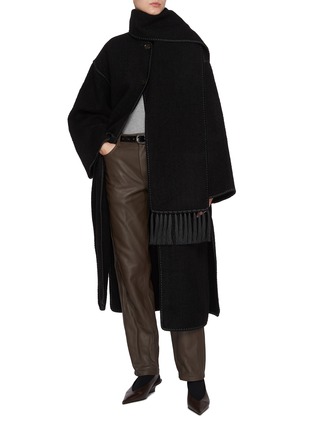 Figure View - Click To Enlarge - TOTEME - Embroidered Scarf Coat