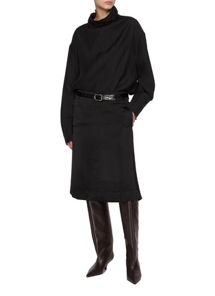 Figure View - Click To Enlarge - TOTEME - Panelled Satin Skirt