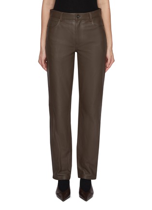 Main View - Click To Enlarge - TOTEME - Five Pocket Leather Trousers