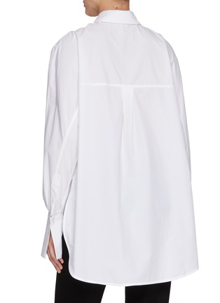 Back View - Click To Enlarge - TOTEME - Oversized Tuxedo Cotton Shirt