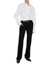 Figure View - Click To Enlarge - TOTEME - Oversized Tuxedo Cotton Shirt