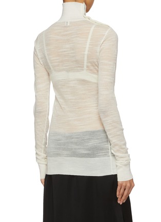 Back View - Click To Enlarge - TOTEME - Slubbed Turtleneck Top