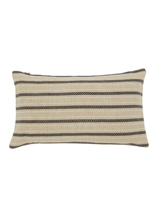 Main View - Click To Enlarge - FRETTE - Oasis Outdoor Boudoir Cushion Cover — Stone/Black