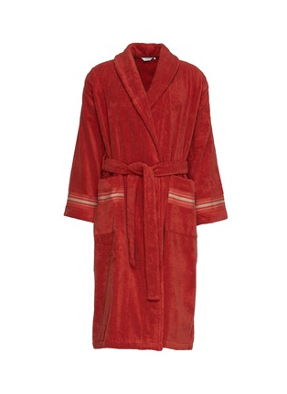 Main View - Click To Enlarge - FRETTE - Medium Oasis Bathrobe — Garnet Red/Stone