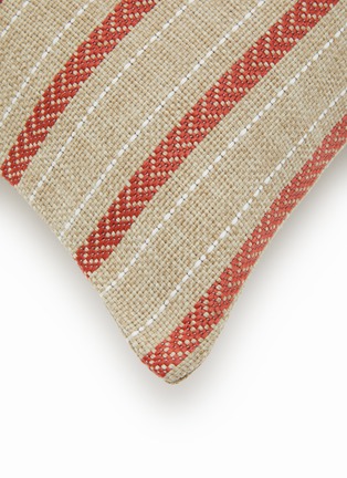 Detail View - Click To Enlarge - FRETTE - Oasis Outdoor Boudoir Cushion Cover — Stone/Garnet Red