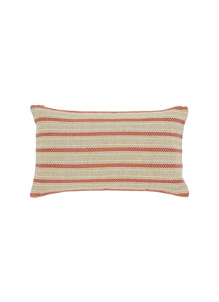 Main View - Click To Enlarge - FRETTE - Oasis Outdoor Boudoir Cushion Cover — Stone/Garnet Red