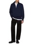 Figure View - Click To Enlarge - DENHAM - Scissor Embroidered Half Zip Sweatshirt