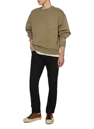 Figure View - Click To Enlarge - DENHAM - Sunfade Noah Cotton Pocket Sweatshirt