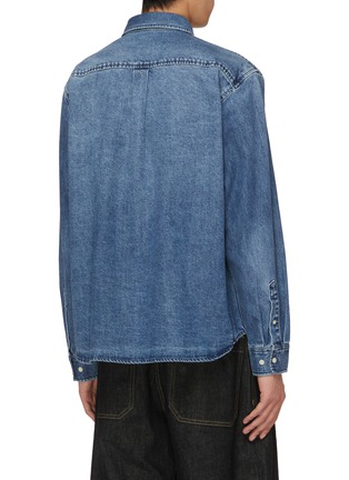 Back View - Click To Enlarge - DENHAM - Noah Medium Stone Washed Denim Shirt