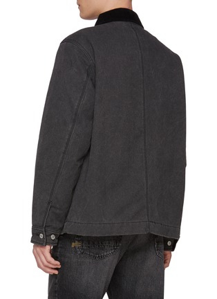 Back View - Click To Enlarge - DENHAM - Liam Heavy Canvas Cotton Worker Jacket