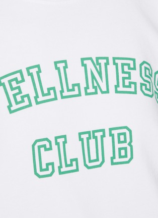  - SPORTY & RICH - Wellness Club Flocked Cotton Crewneck Sweatshirt