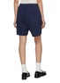 Back View - Click To Enlarge - SPORTY & RICH - Wellness Club Flocked Cotton Gym Shorts