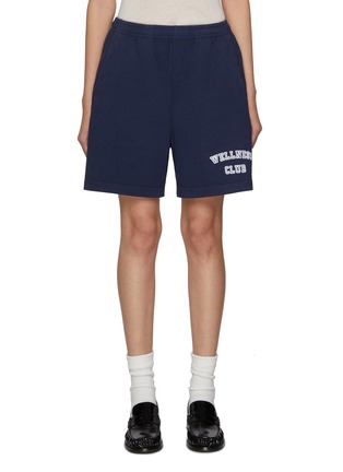 SPORTY & RICH | Wellness Club Flocked Cotton Gym Shorts