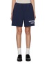 Main View - Click To Enlarge - SPORTY & RICH - Wellness Club Flocked Cotton Gym Shorts