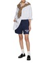 Figure View - Click To Enlarge - SPORTY & RICH - Wellness Club Flocked Cotton Gym Shorts