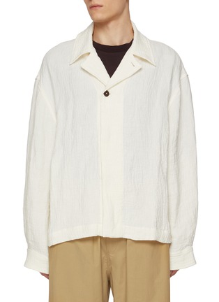 Main View - Click To Enlarge - STUDIO NICHOLSON - Crinkled Overshirt Jacket