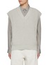 Main View - Click To Enlarge - STUDIO NICHOLSON - Cap Sleeves Ribbed Heavy Cotton Knitted Vest