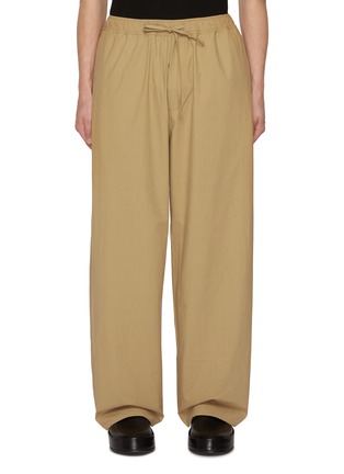 Main View - Click To Enlarge - STUDIO NICHOLSON - Drawstring Wide Leg Cotton Pants