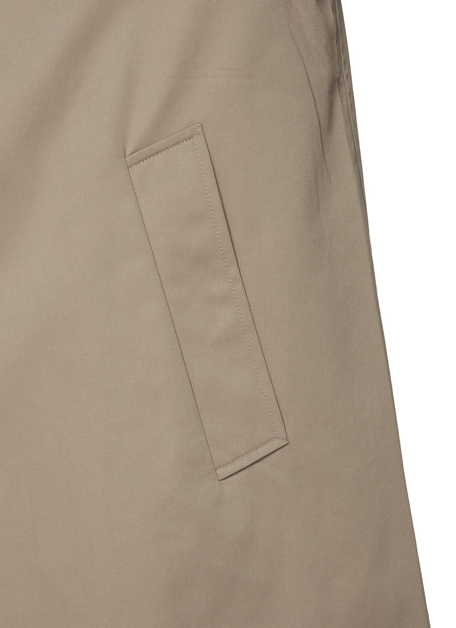 Hidden Placket Cotton Blend Car Coat - Thumbnail 4