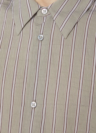  - STUDIO NICHOLSON - Boxy Point Collar Striped Shirt