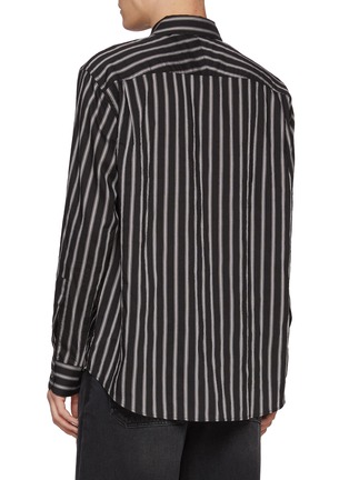 Back View - Click To Enlarge - STUDIO NICHOLSON - Boxy Point Collar Striped Shirt