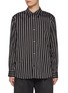 Main View - Click To Enlarge - STUDIO NICHOLSON - Boxy Point Collar Striped Shirt