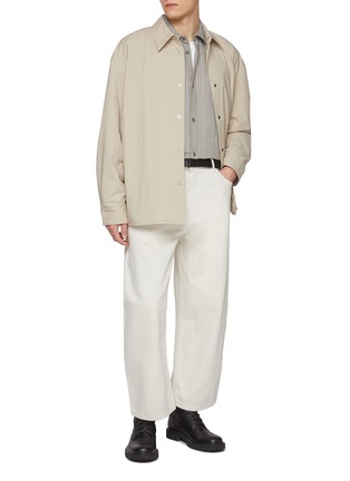 Figure View - Click To Enlarge - STUDIO NICHOLSON - Water Repellent Lightweight Cotton Blend Shirt Jacket