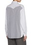 Back View - Click To Enlarge - MAISON MARGIELA - Striped Yoke Cotton Shirt