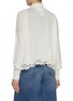 Back View - Click To Enlarge - ERMANNO SCERVINO - Spread Collar Lace Hem Cashmere Cardigan