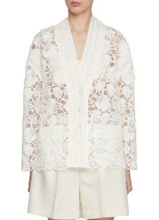 Main View - Click To Enlarge - ERMANNO SCERVINO - All-Over Lace Cardigan