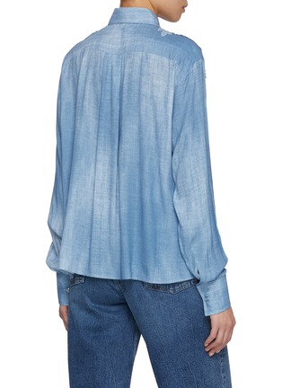 Back View - Click To Enlarge - ERMANNO SCERVINO - Cut-Out Lace Insert Shirt